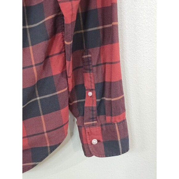 J Crew Broken-In Oxford Shirt Tartan  Mens Medium Classic Fit Plaid Button Down - Picture 8 of 11